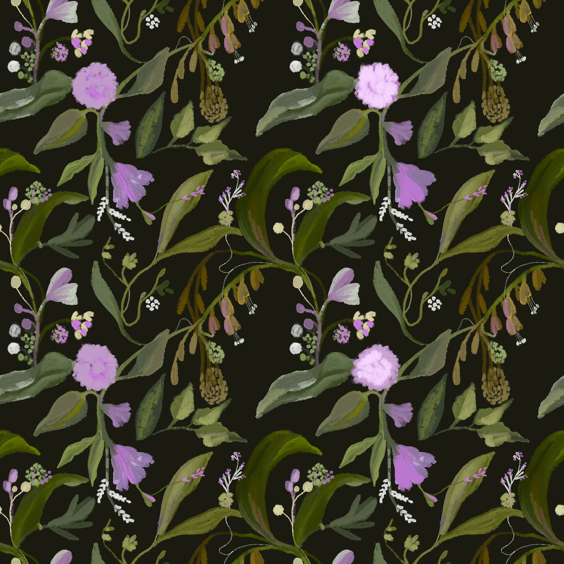 Purple And Green Floral Backgrounds