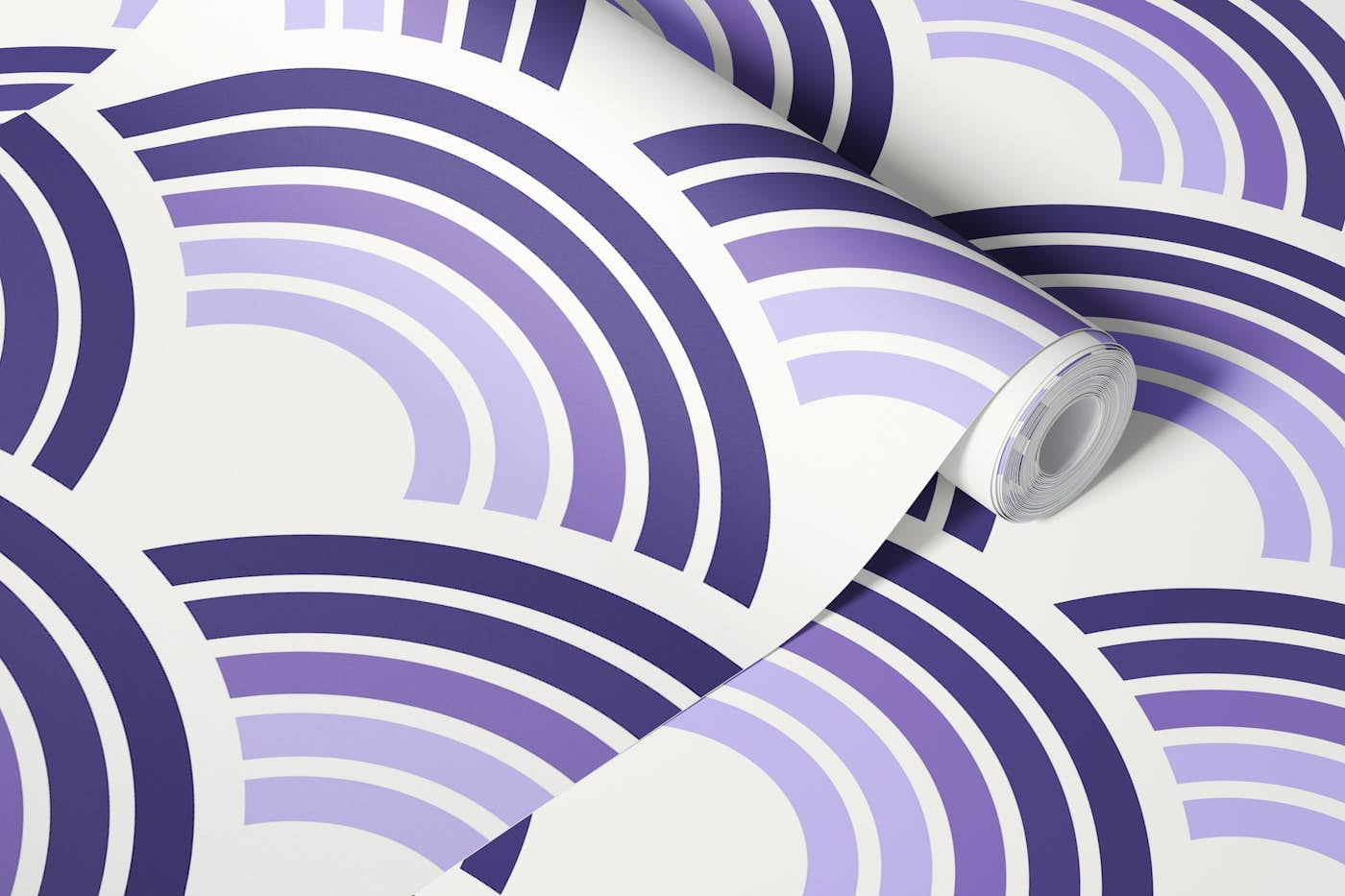 Lavender Rainbow Pattern wallpaper roll