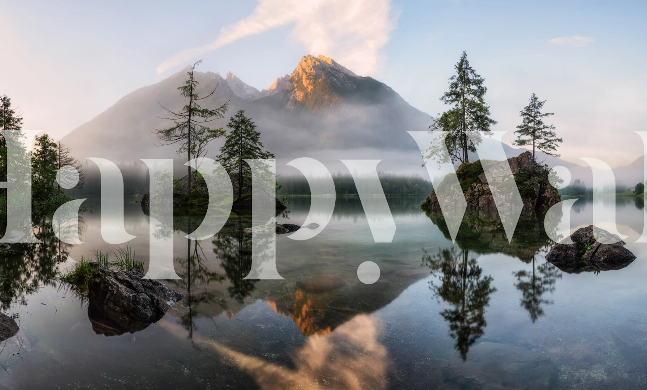 Nature-inspired wallpaper design in a room