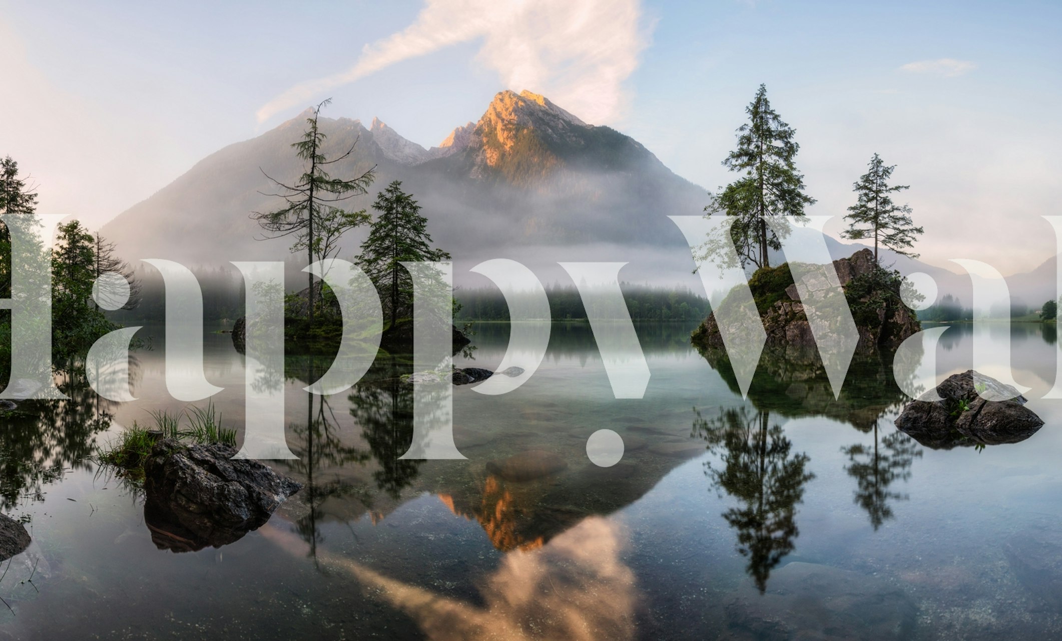 Nature-inspired wallpaper design in a room