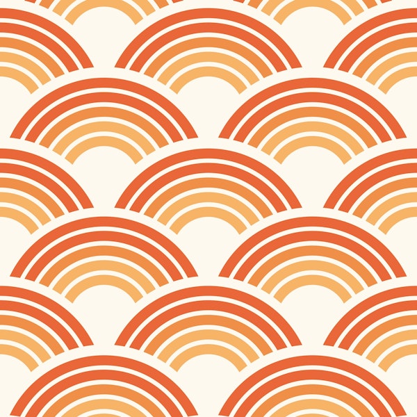 Orange Rainbow Pattern