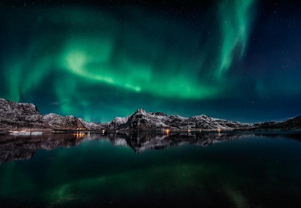 Lofoten Aurora Reflection