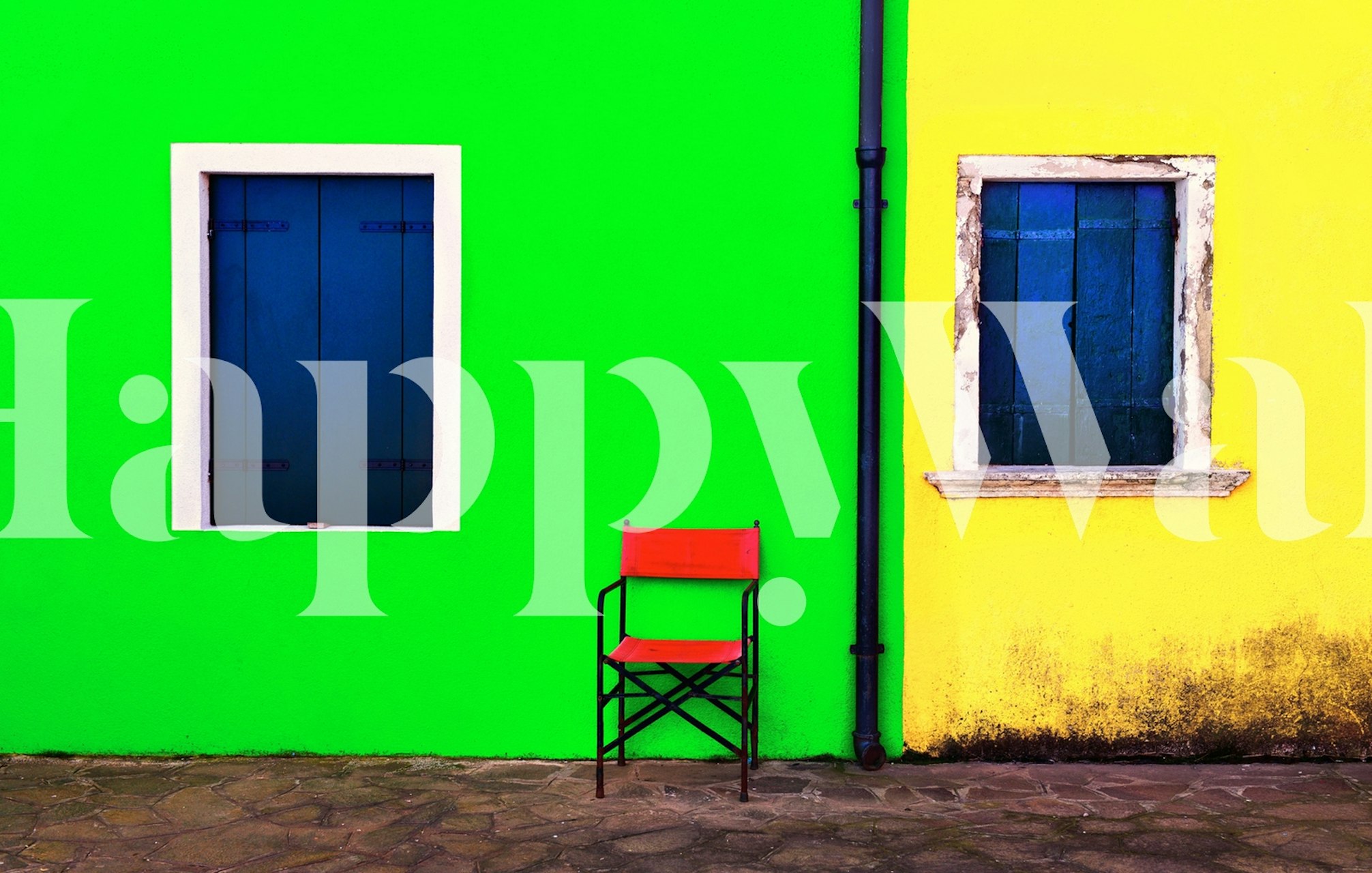 Colorful wallpaper design in a room