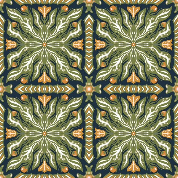 Symmetrical garden - green