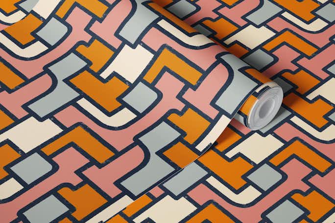 Colorful abstract shapeswallpaper roll