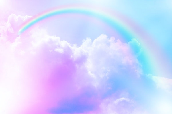 Magical rainbow clouds