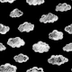 Chalk Clouds Pattern On Black