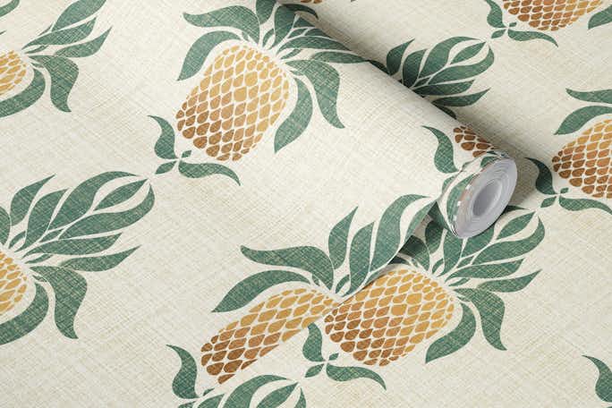 Ombre Pineapple Lightwallpaper roll