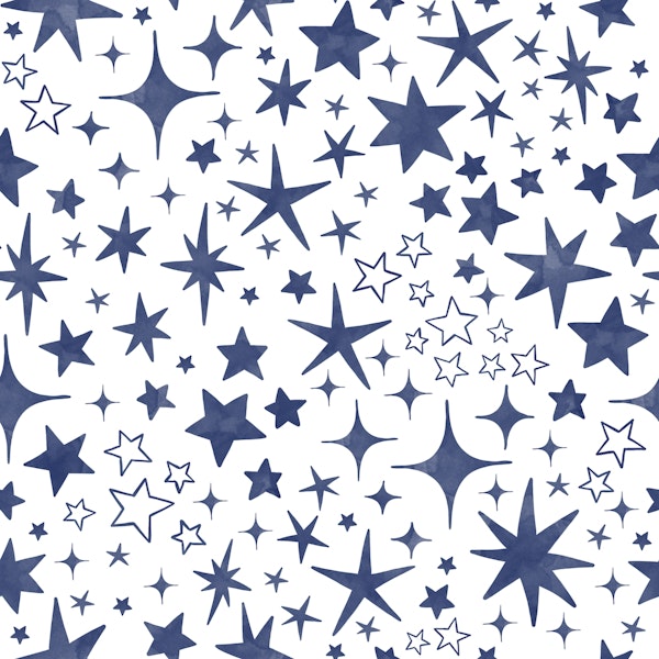 Dark blue starry A