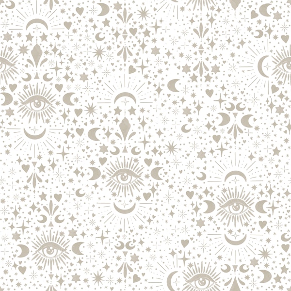 Mystical eyes in the starry sky A