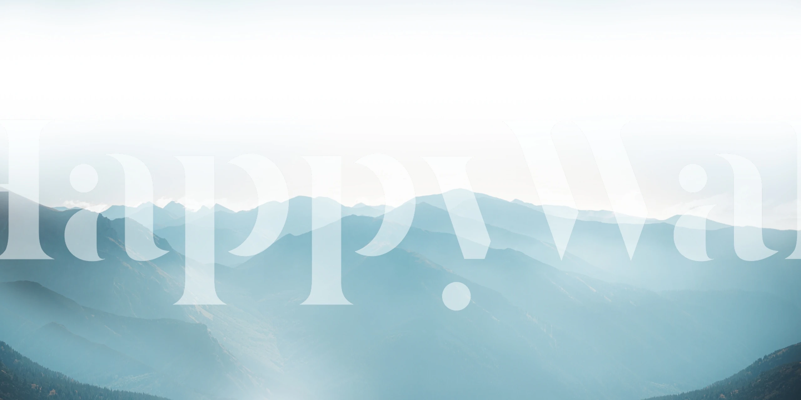 Mountain Mist Blue wallpaper in a room