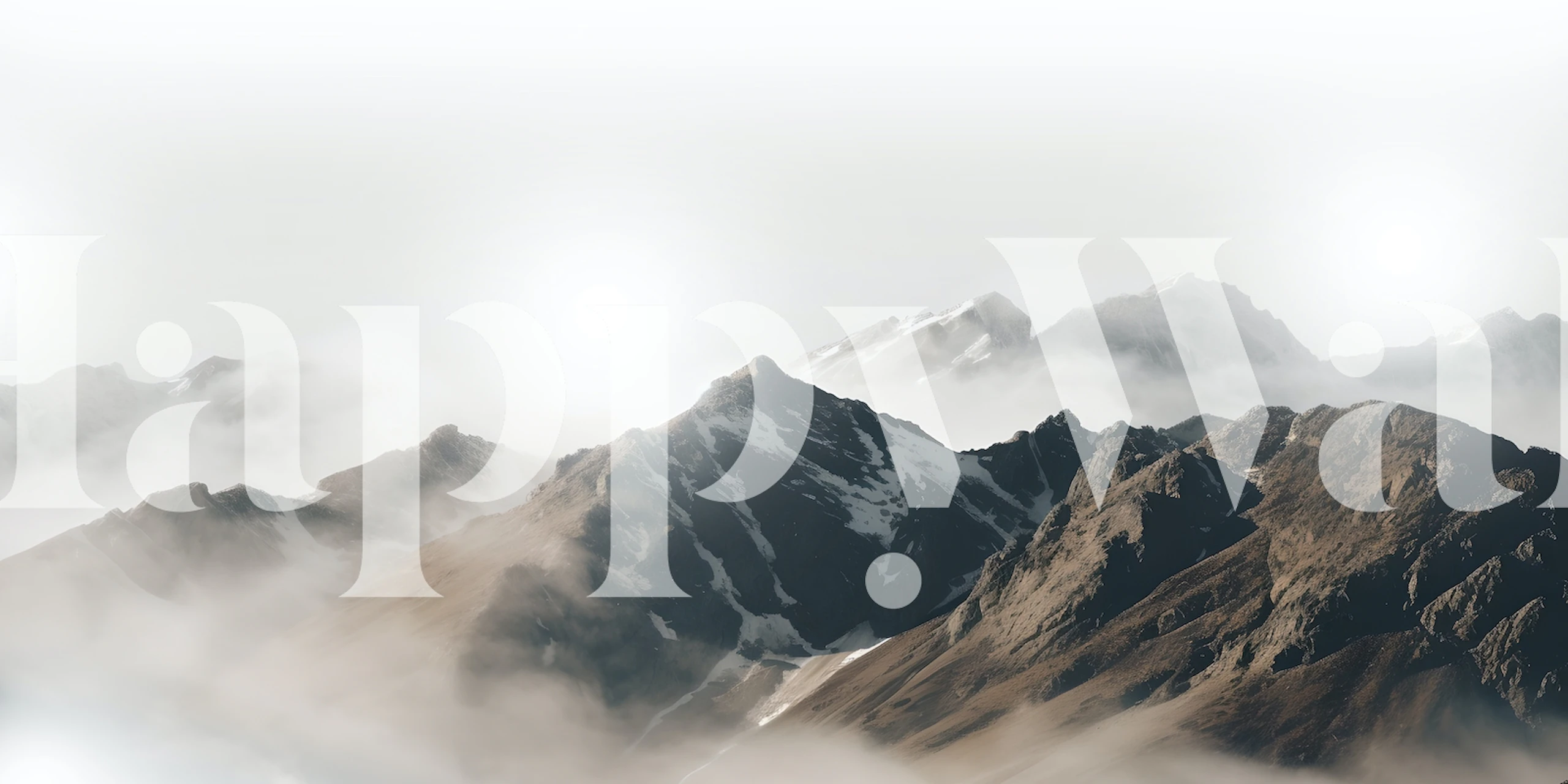 Mountain Ice Mist wallpaper in a room