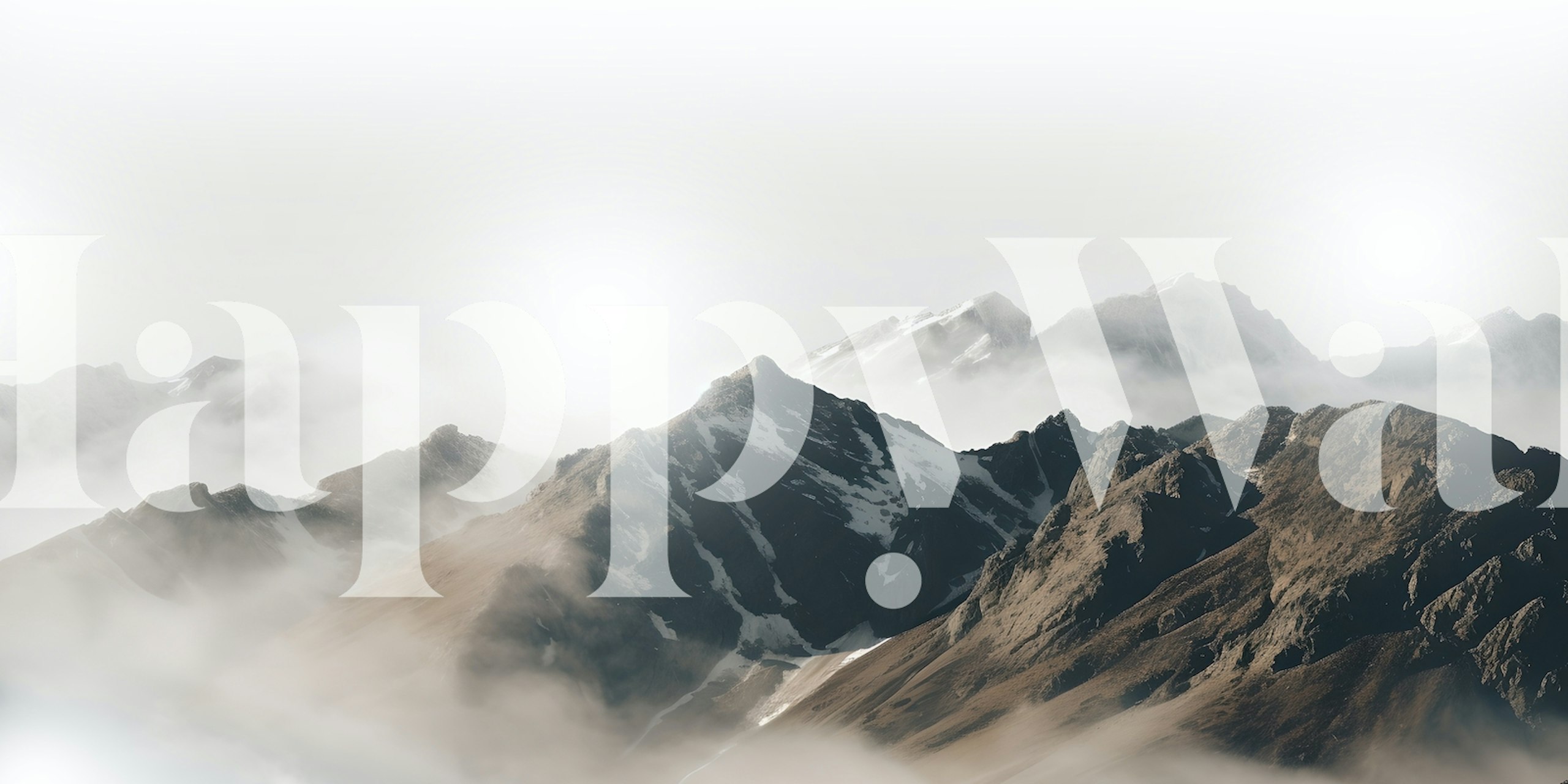 Mountain Ice Mist wallpaper in a room