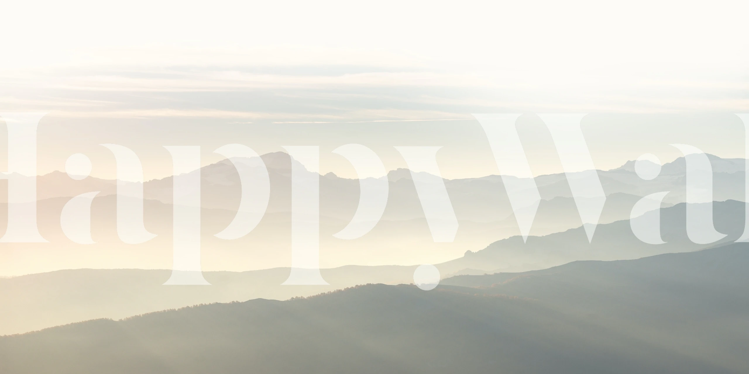 Serene mountain landscape wallpaper with soft colors and hues