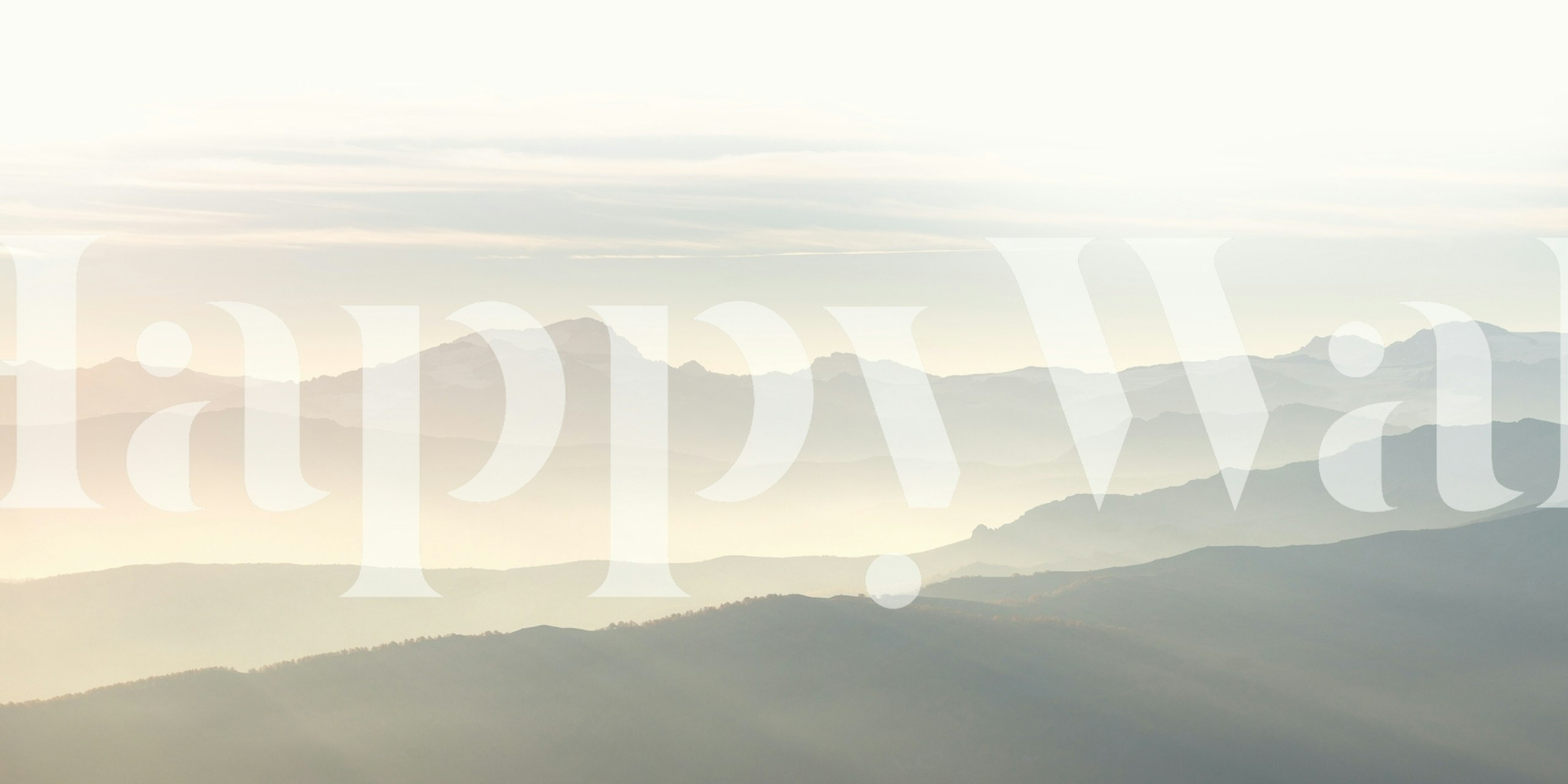 Montagnes floues aux teintes pastel avec un style apaisant wallpaper