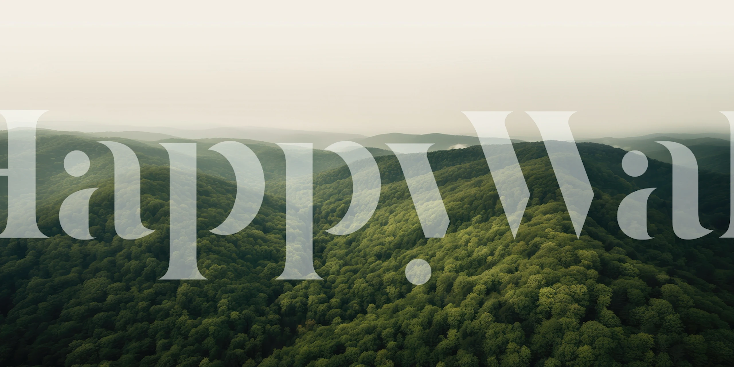 Papier peint Forest Mountain Green dans une chambre