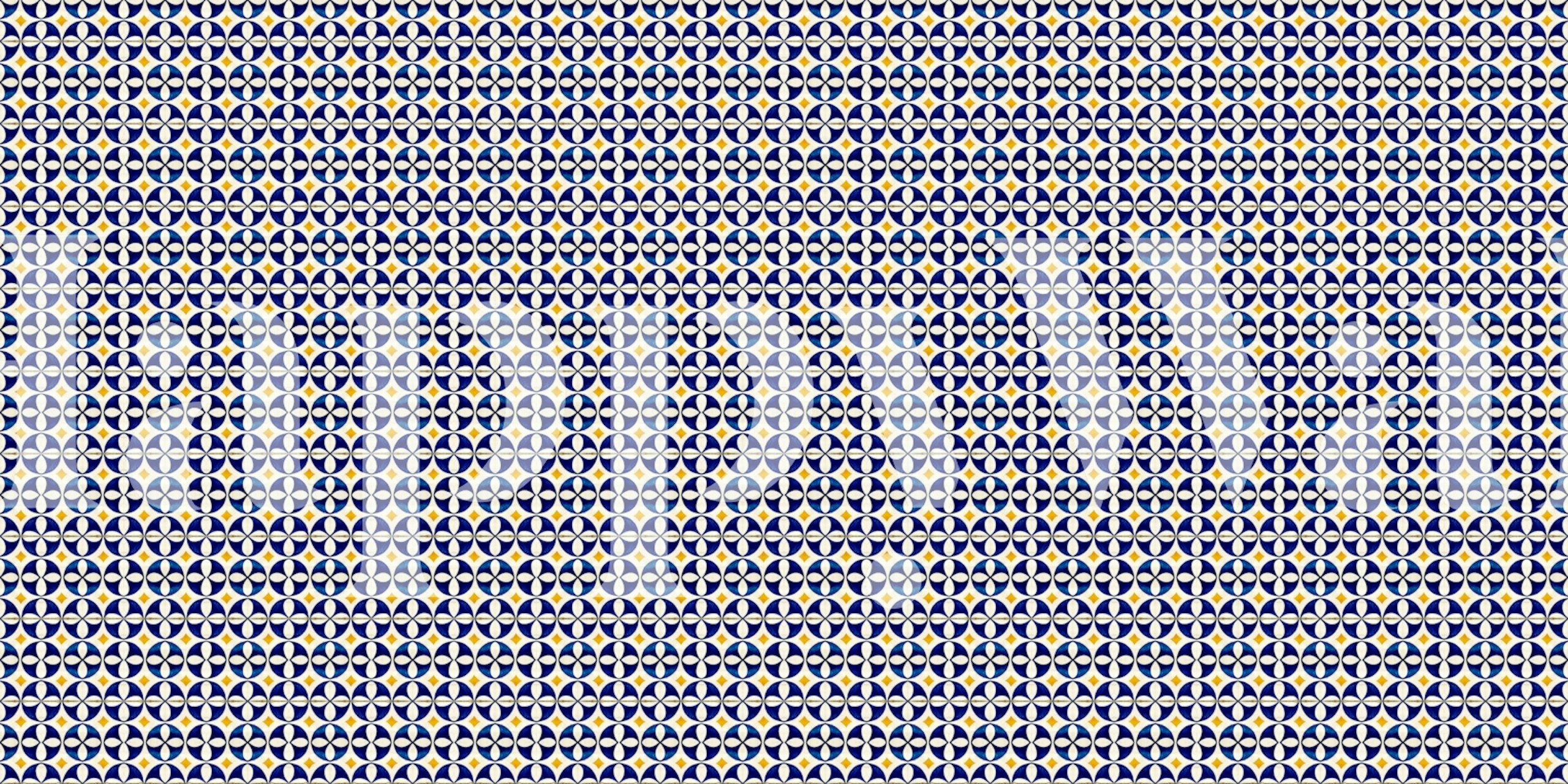 Papier peint Indian Pattern Tile affiché dans une pièce