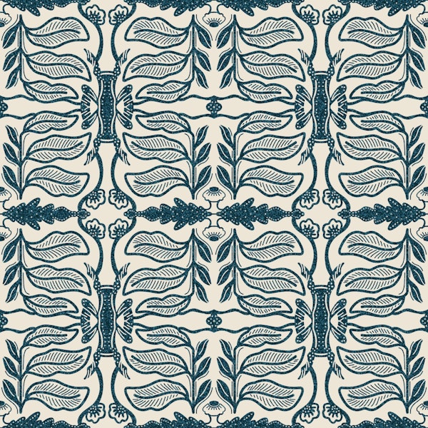 Blue rays - symmetrical garden