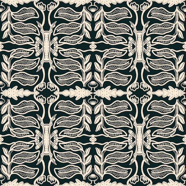 Dark blue and light botanical garden