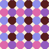 Happy retro Tiles Pink, purple, fuchsia ταπετσαρία