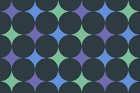 Happy retro diamonds dark blue, periwinkle, mint, moss tapety