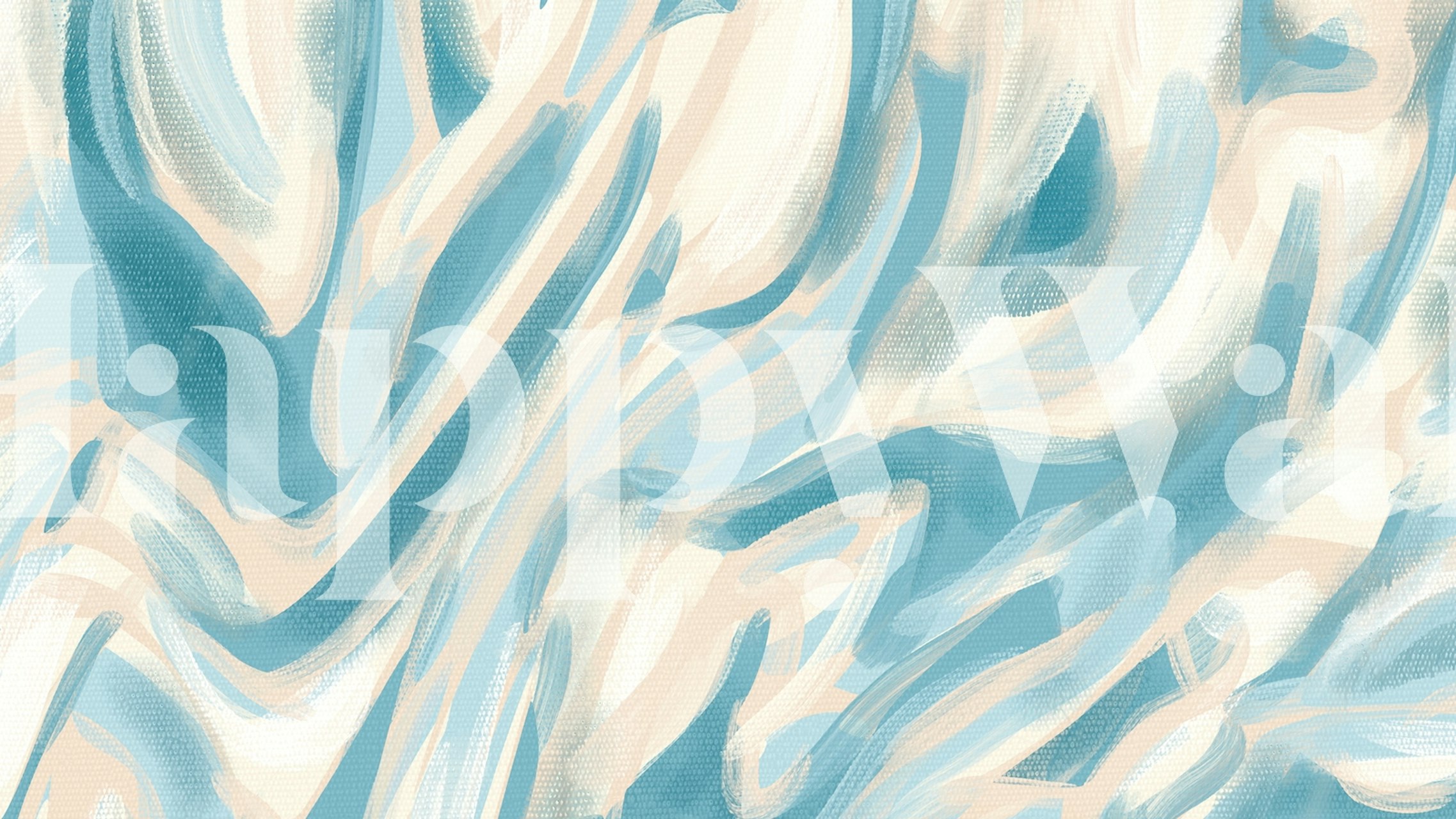 Papel pintado Teal paint canvas en una habitación