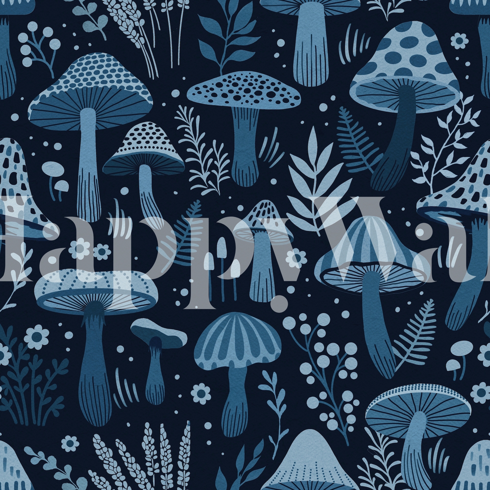 Blue Magic Mushrooms Wallpaper - Buy Unique Wallpapers Online | Happywall