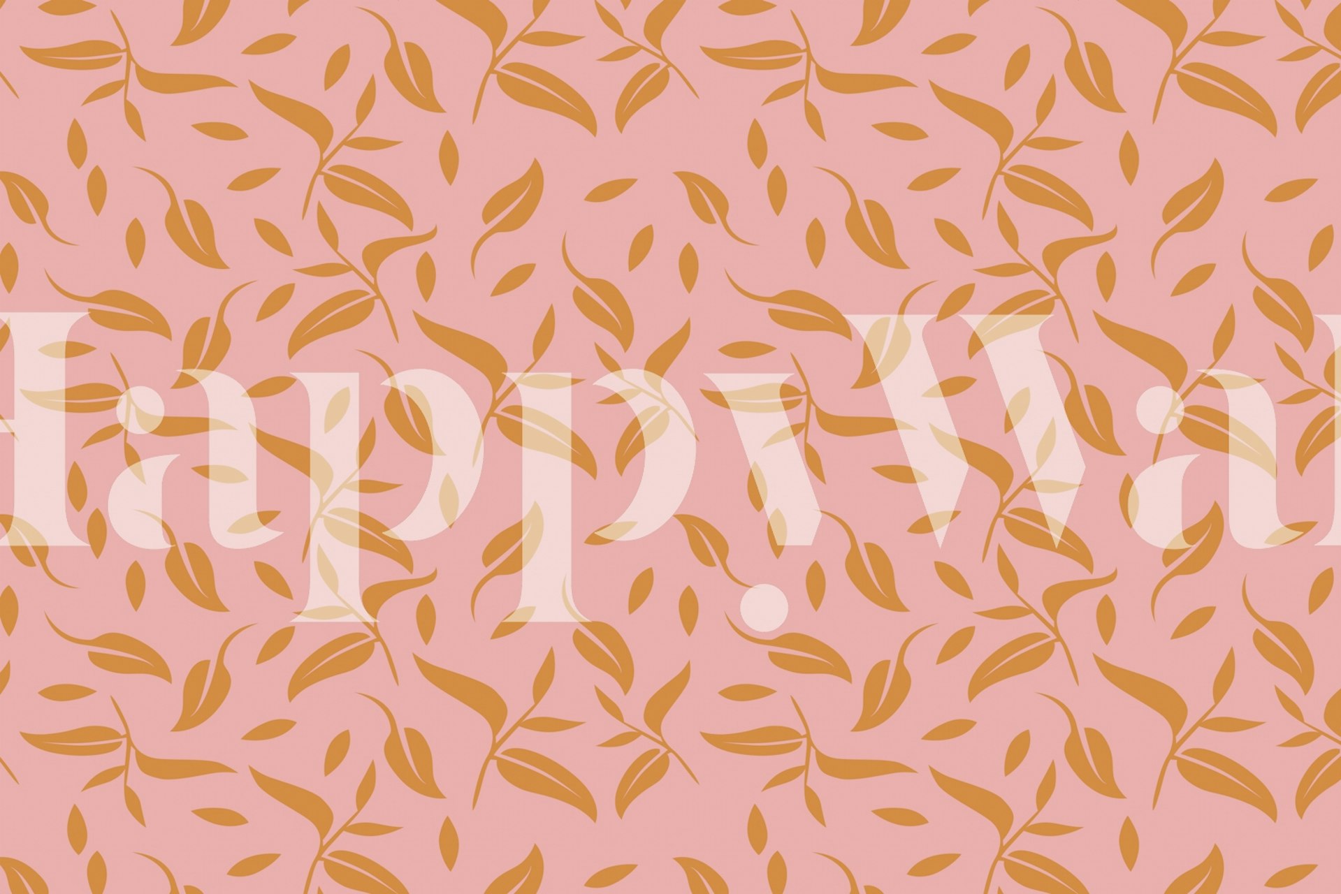 Light pink and Orange Garden wzór tapety