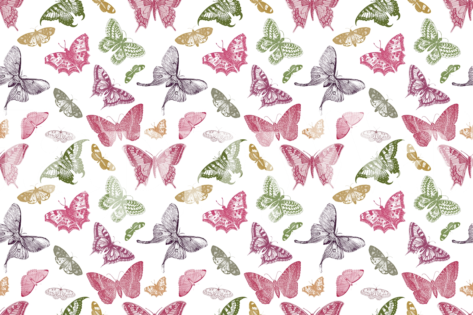 Vintage Floral Butterfly Wings