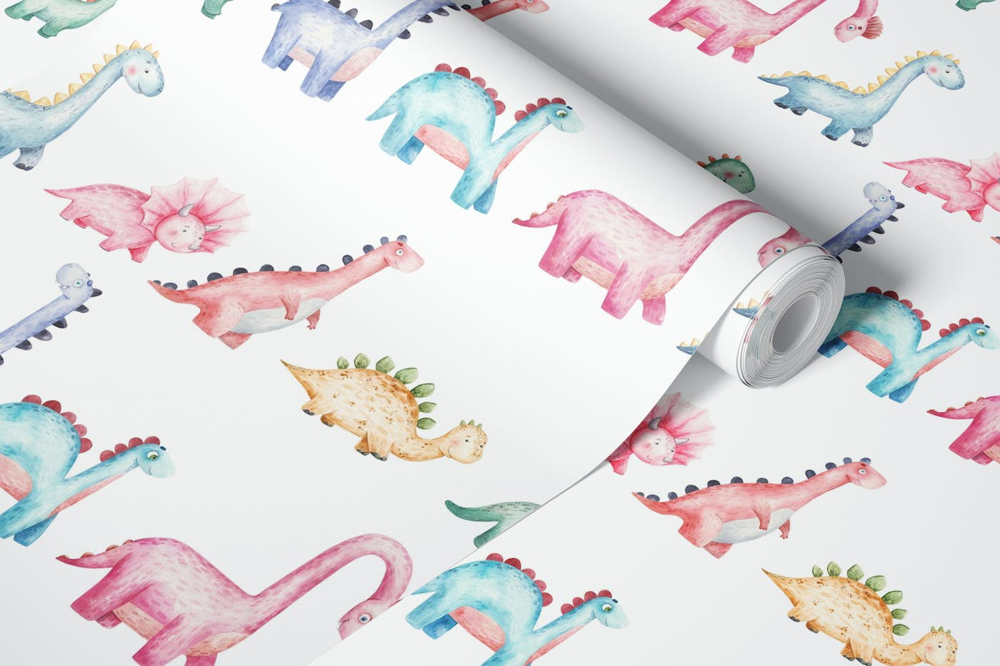 Dinosaur walk wallpaper roll