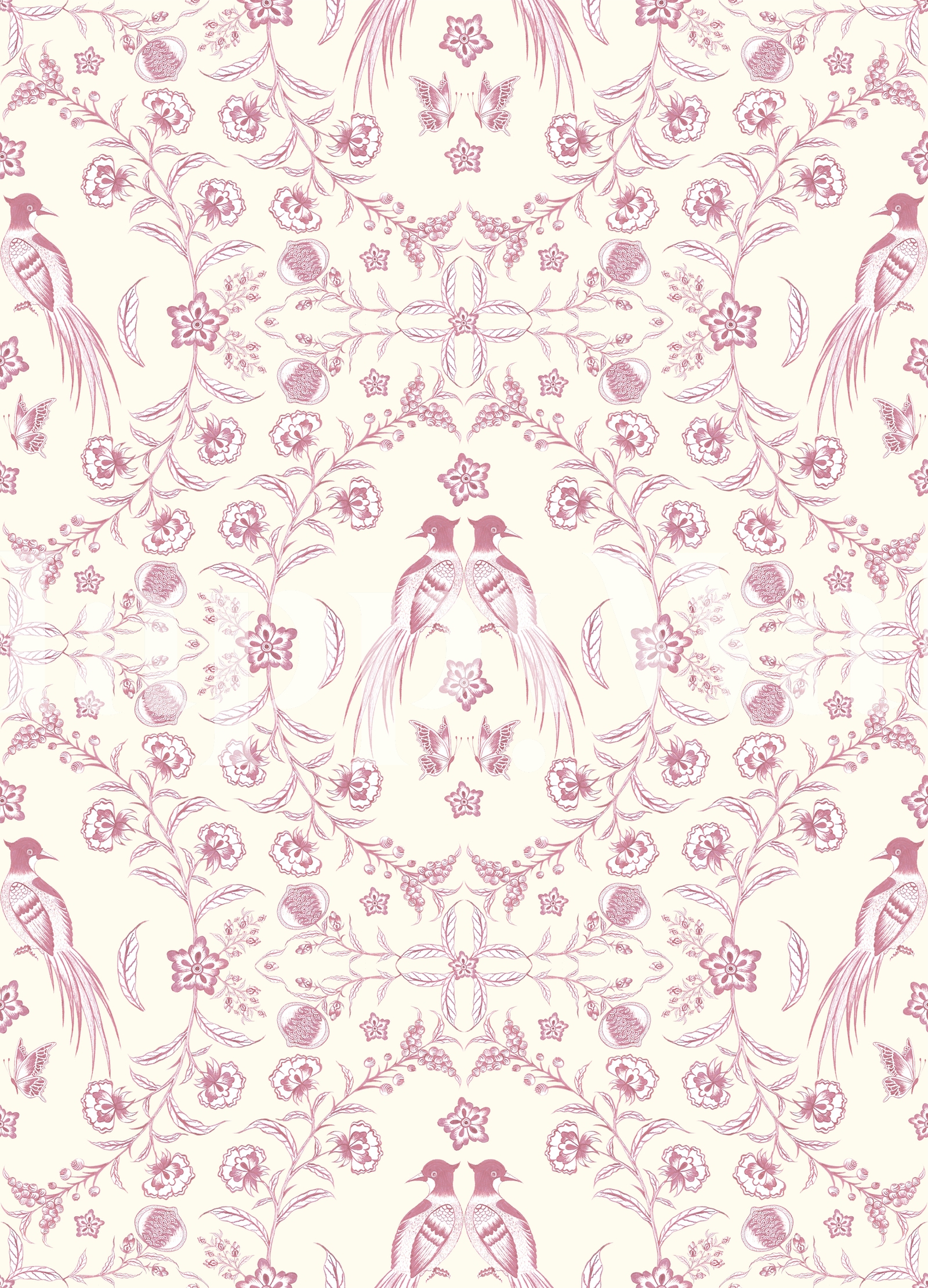 Shop Damask Chintz Paradise Wallpaper - Beautiful Wallpapers | Happywall