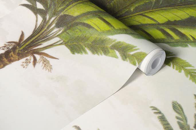 Antique Tropical Landscape Paintingwallpaper roll