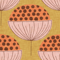 Mid Mod Buds Yellow tapete