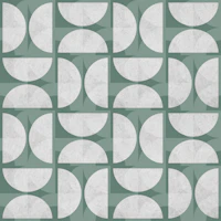 Teal Bauhaus Grunge behang
