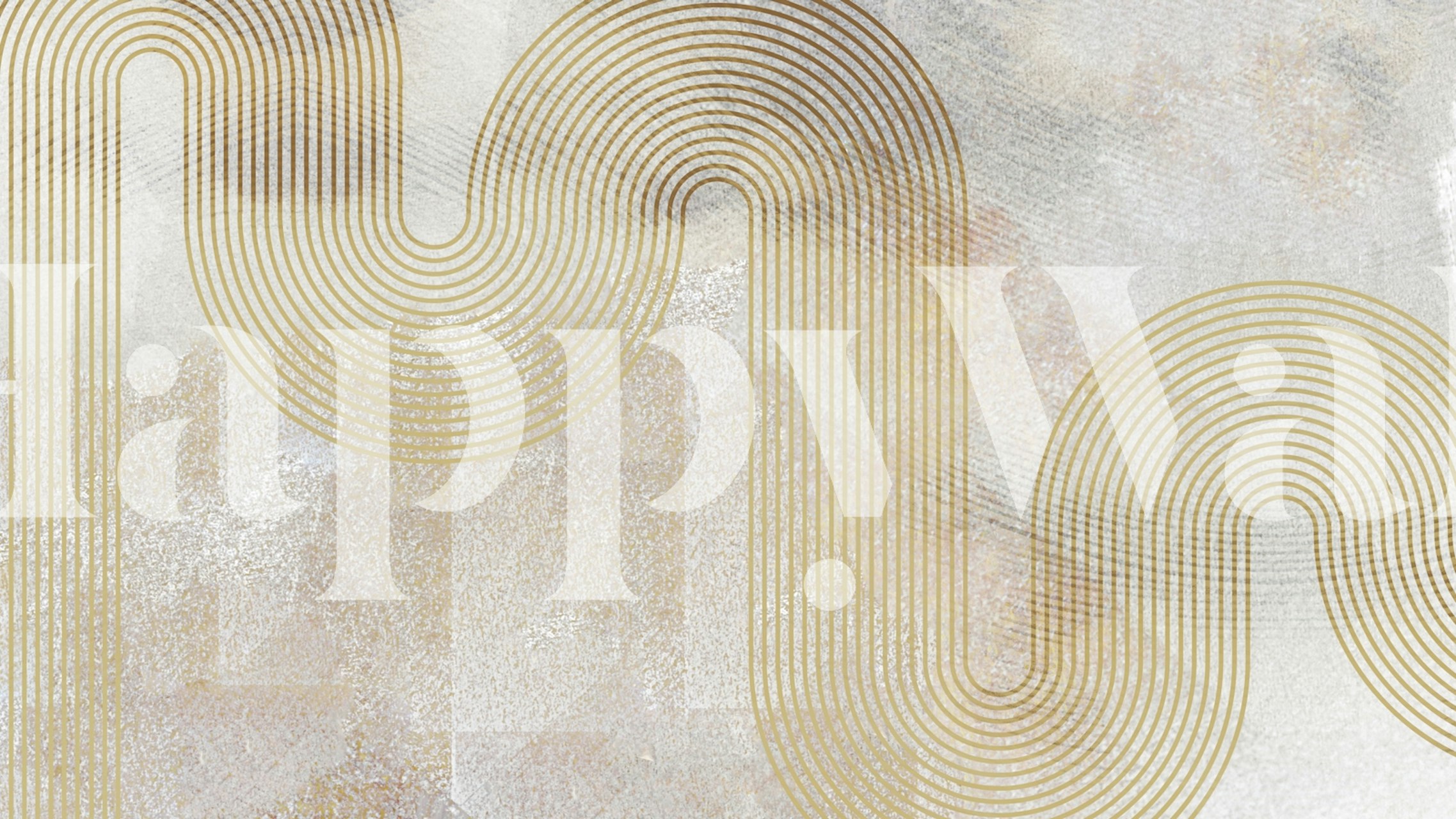 Curved line pattern in neutral tones wallpaper