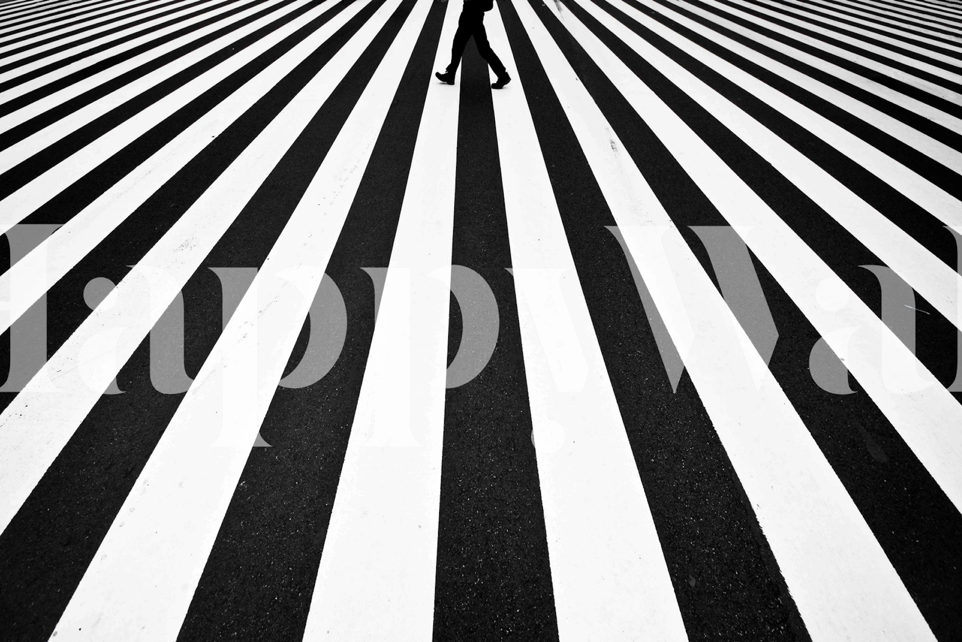 Stripe wallpaper design in a room