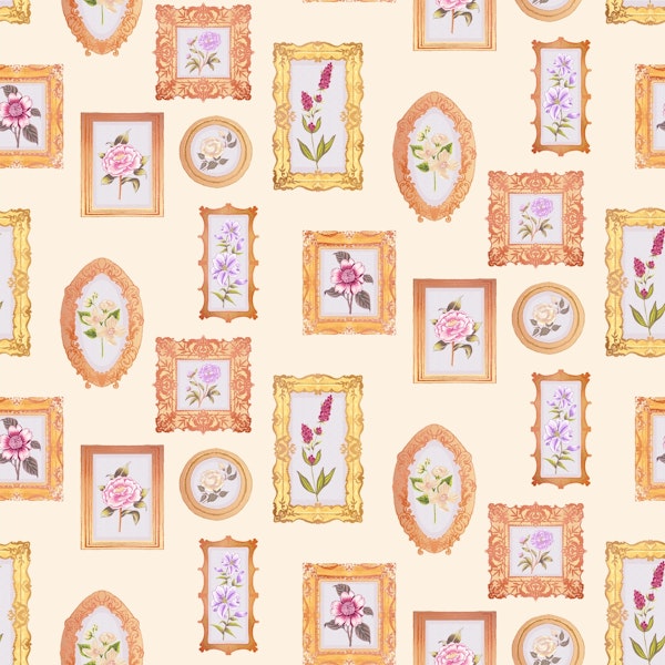 Vintage Frame & Flower