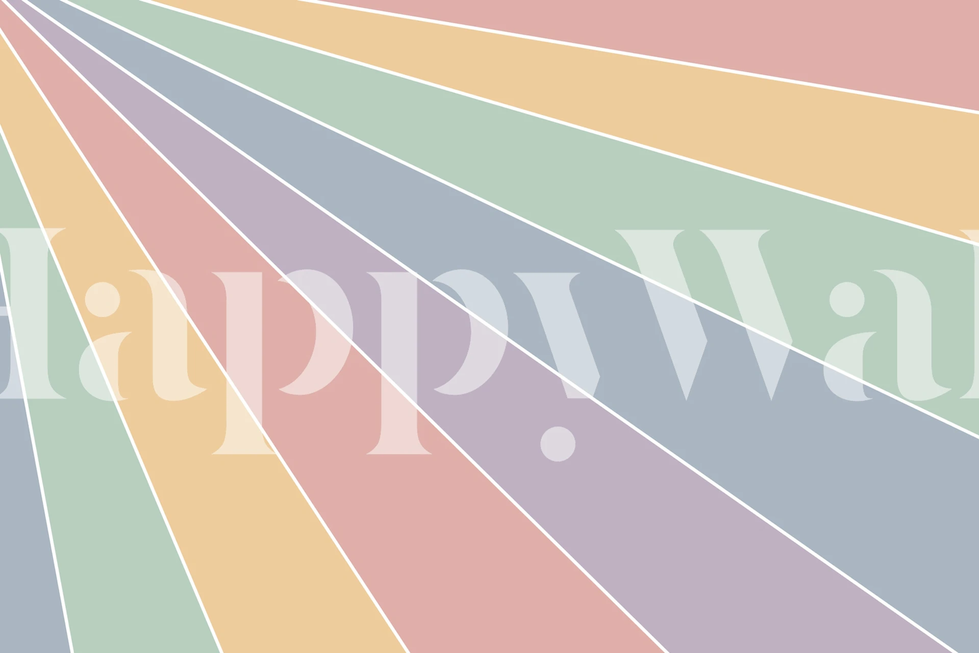 Pastel rainbow stripes in soft colors, geometric wallpaper