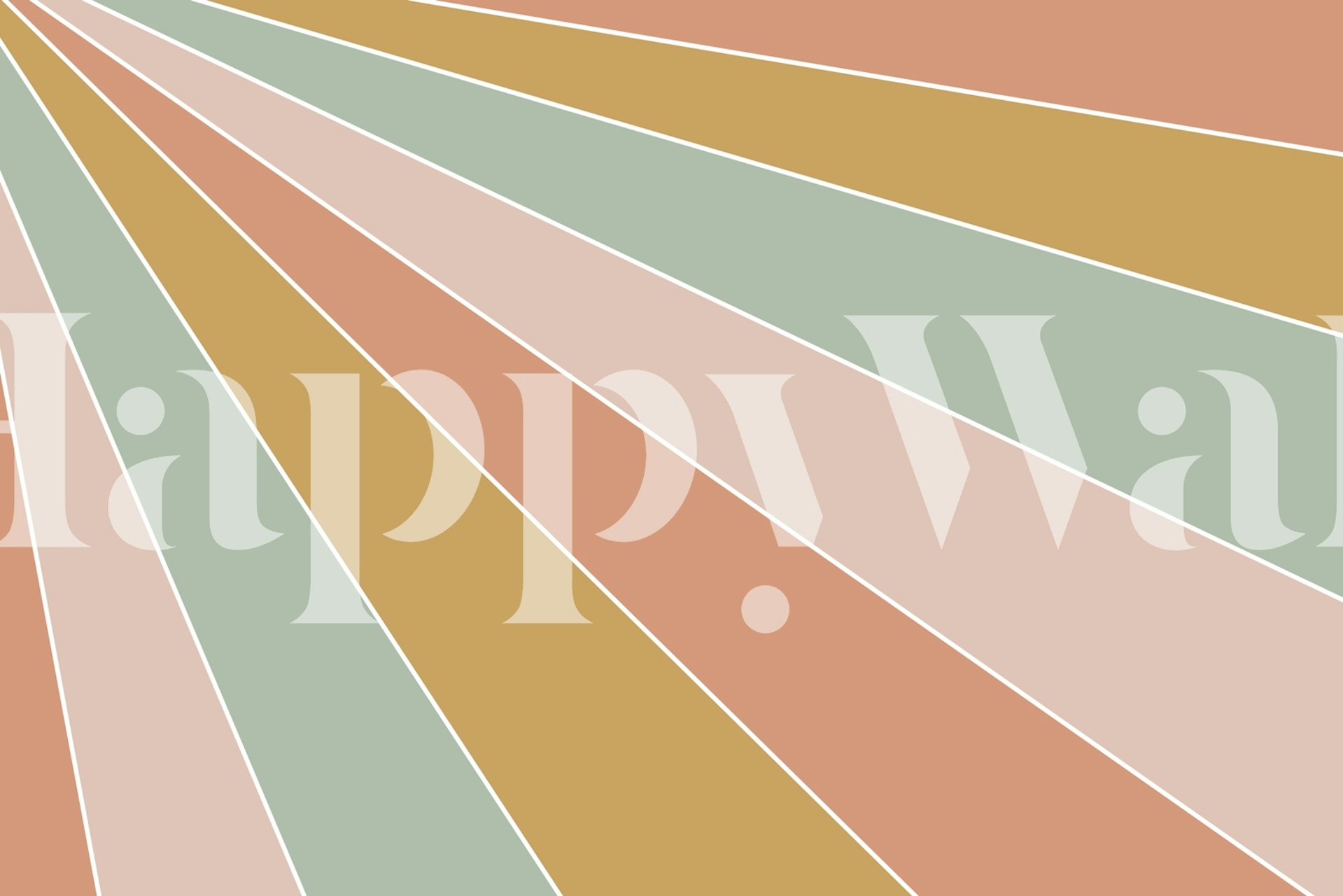 Papier peint Boho Rainbow Rays dans une pièce