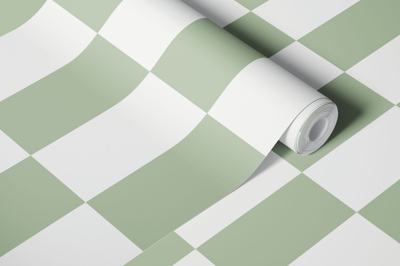 Rectangles - Sage Green wallpaper roll