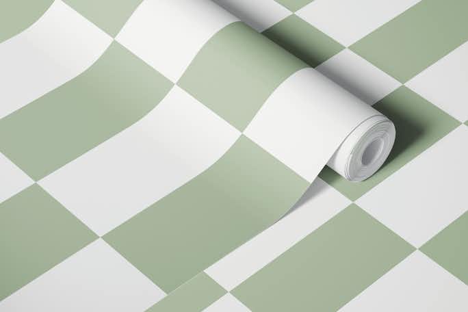 Rectangles - Sage Greenwallpaper roll