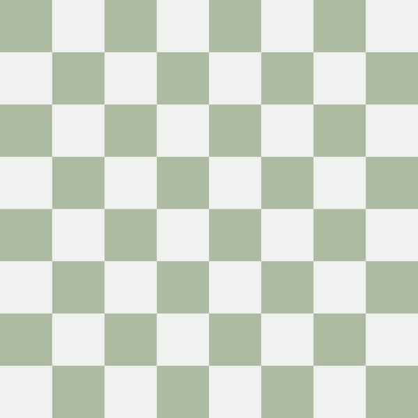 Checkerboard - Sage and White