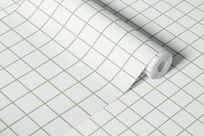 Minimal Squares - White and Sagewallpaper roll