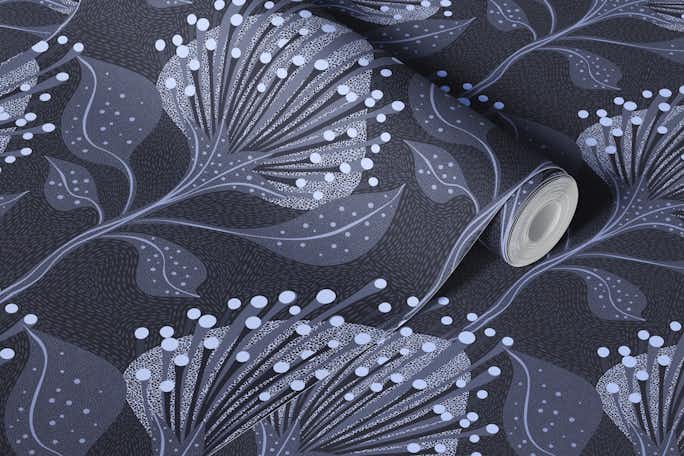 Pincushion Protea Midnightwallpaper roll