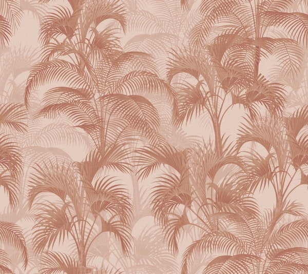 Tropical Palm leaves terracotta