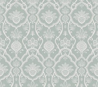 Victorian floral damask sage behang
