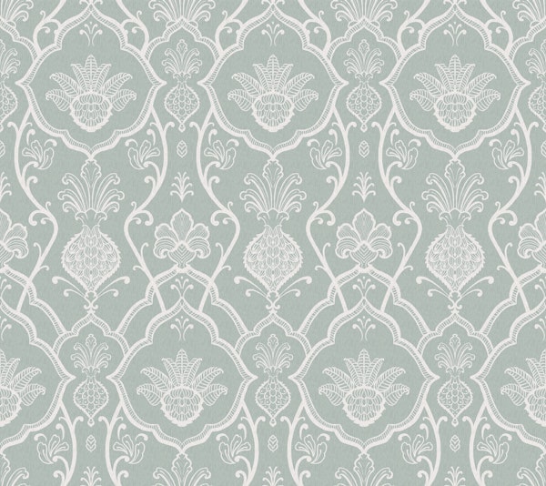 Victorian floral damask sage