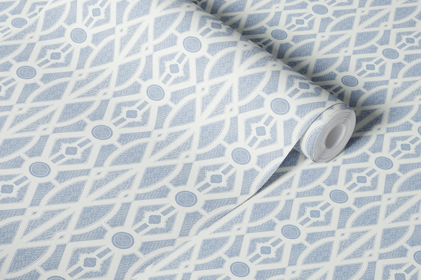 FRENCH TREILLIS LATTICE BLUE wallpaper roll