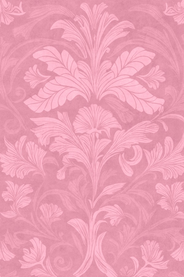 William Morris Style Pattern Pastel Pink