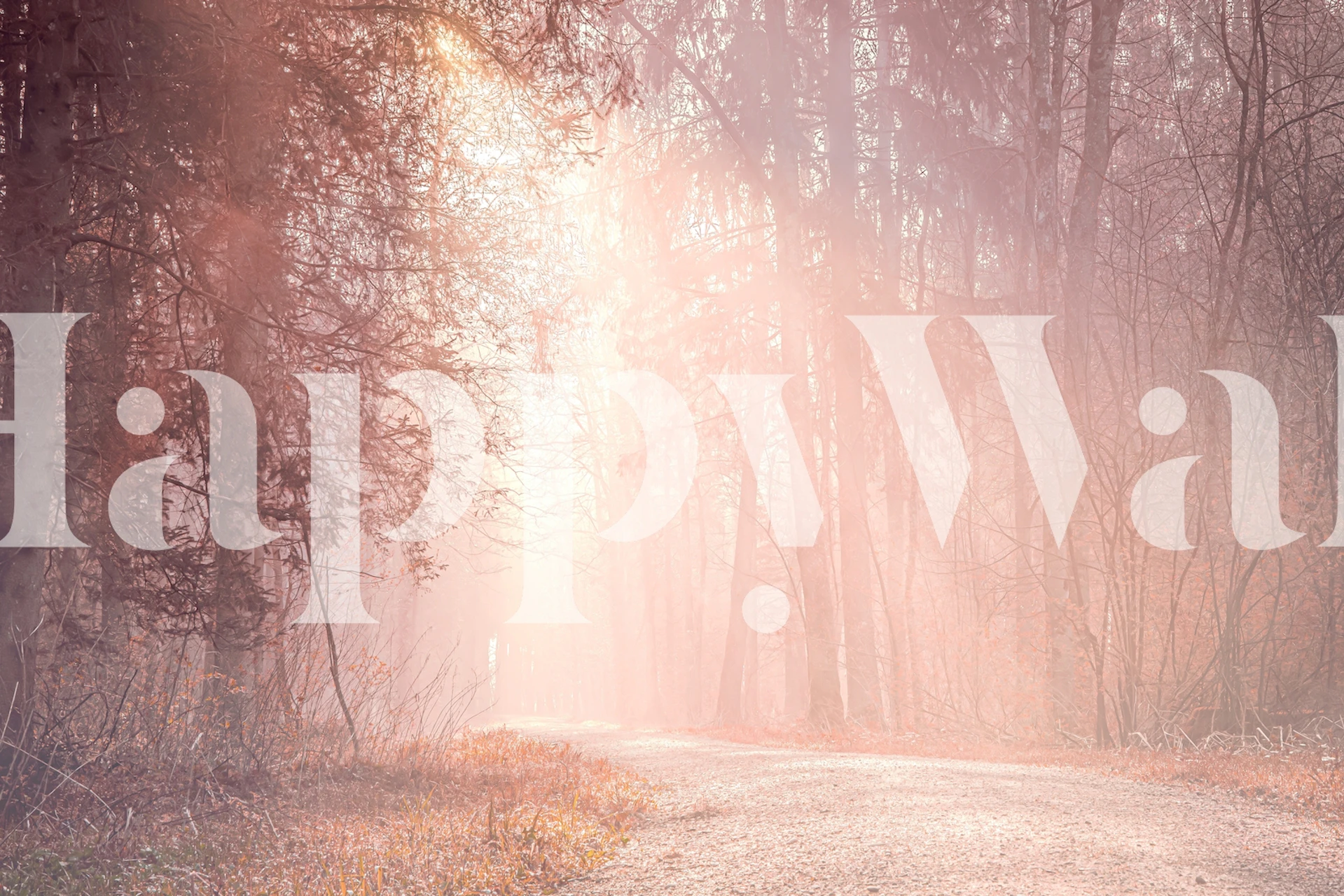 Tapeta Pastel Morning Forest Haze W Pokoju